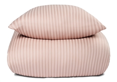 Dobbelt sengetøj i 100% Bomuldssatin - 200x220 cm - Lyserødt ensfarvet sengesæt - Borg Living sengelinned